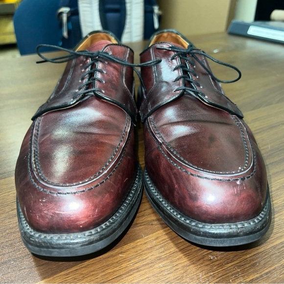 ALLEN EDMONDS BRENTWOOD Burgundy  LEATHER OXFORD MEN'S  SIZE 12.5B - Picture 3 of 12